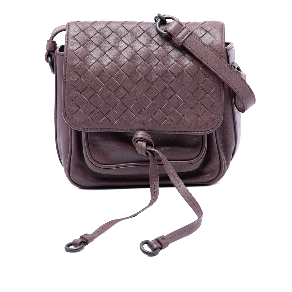 Pre-Loved Bottega Veneta Mini Nappa Intrecciato Flap Crossbody